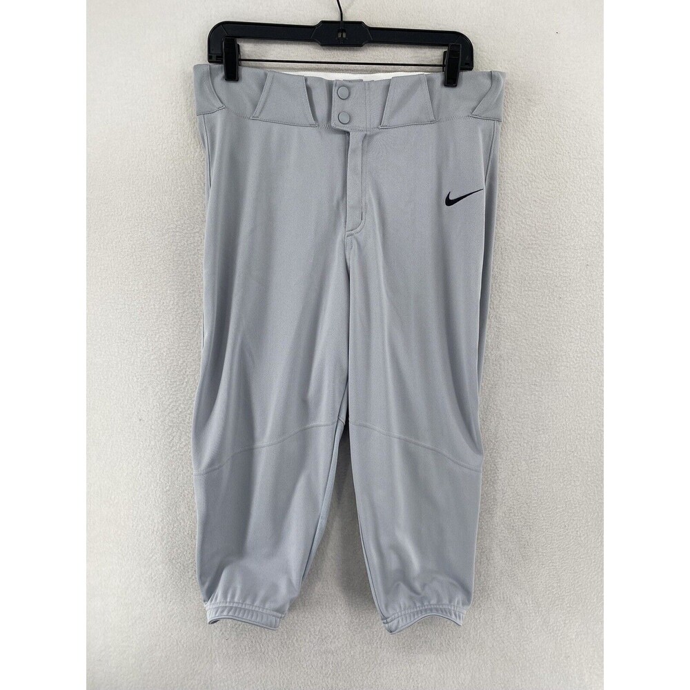Nike Baseball Pants Men's Size Medium Gray Team Engineered Button Snap